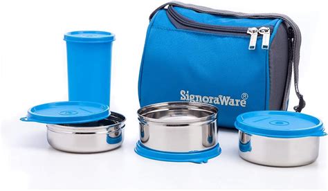 signoraware best steel lunch box set of 4|signoraware lunch box lowest price.